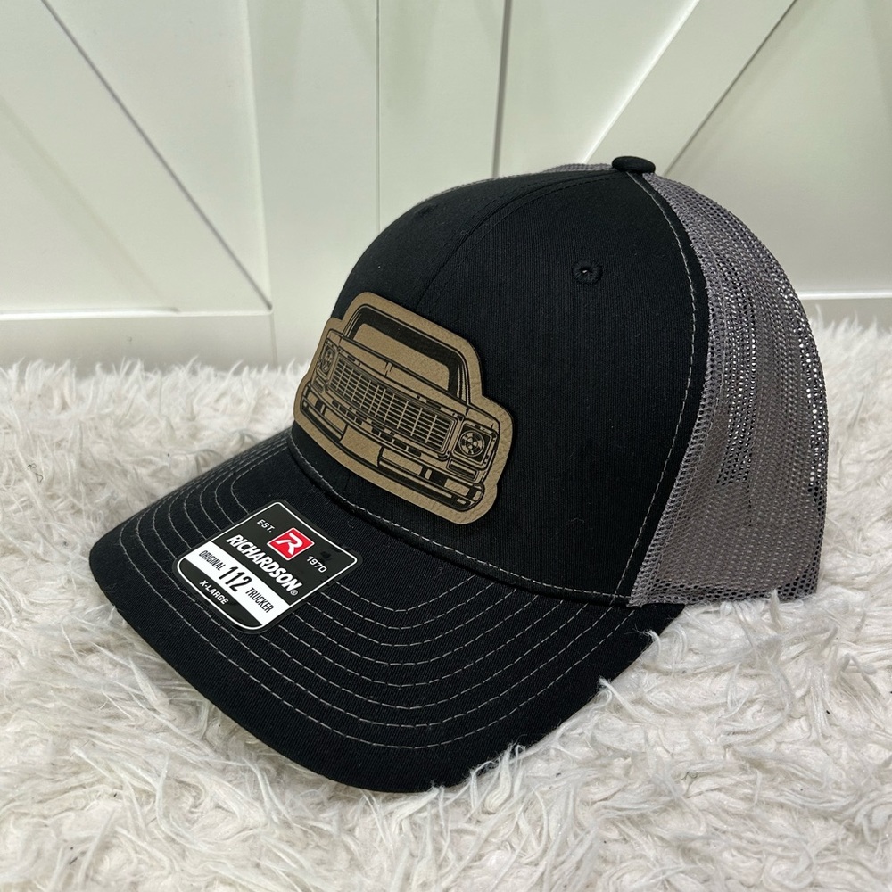 Chevy truck. Trucker Richardson 112 hat.